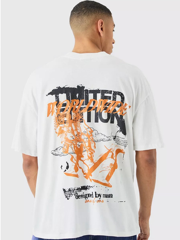 Футболка с изображением облачного граффити