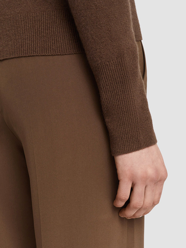 Женская модная однотонная вязаная водолазка с высоким воротом, свитер из чистого кашемира