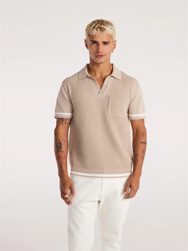 Изготовленный на заказ мужской вязаный свитер поло Lvory