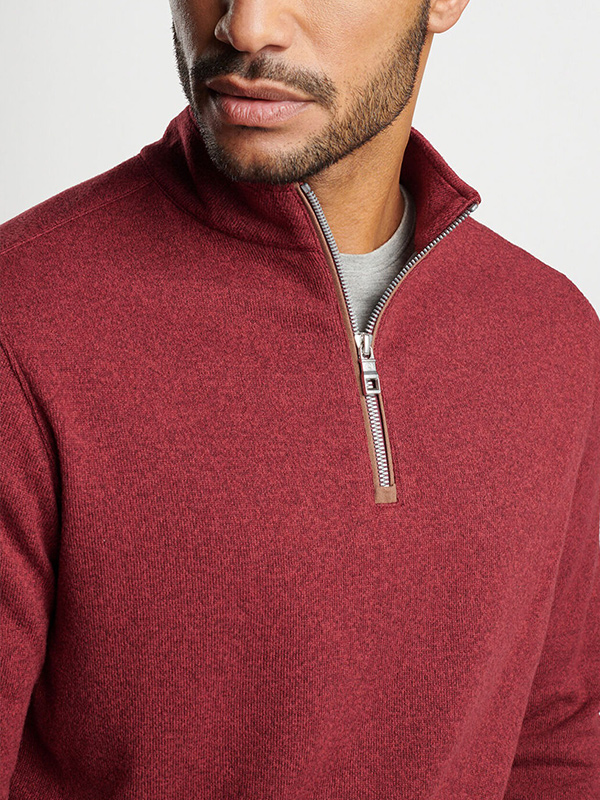 Изготовленный на заказ мужской свитер-пуловер FNJIA на молнии 1/4#039;s