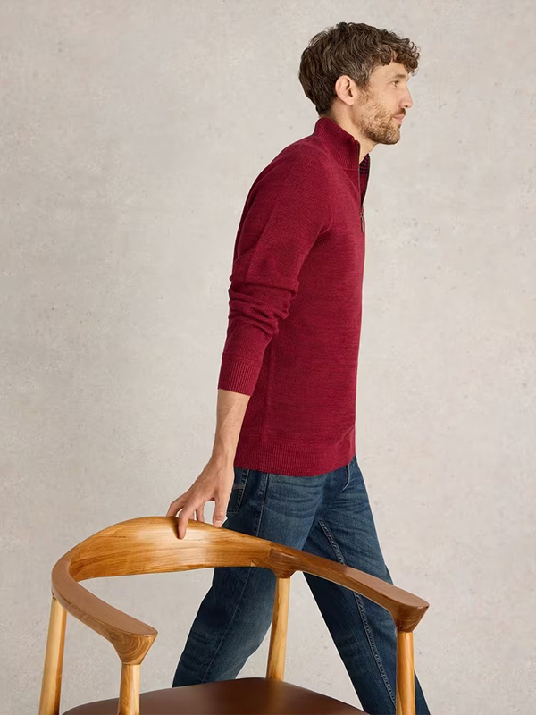 FNJIA Оптовая продажа на заказ Мужской трикотажный джемпер с застежкой-молнией на половину длины, трикотажная толстовка, свитер для мужчин