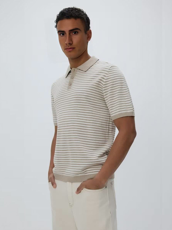 Мужские топы-поло в полоску Coston's с короткими рукавами