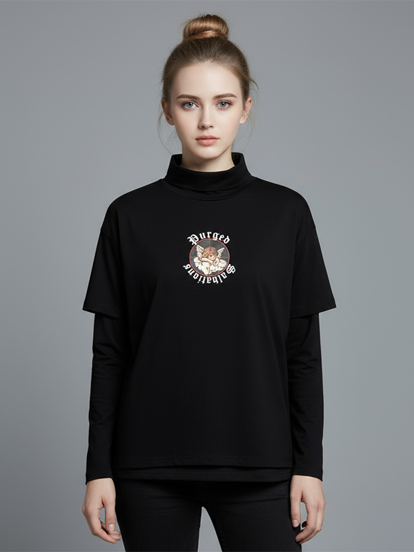 Изготовленные на заказ толстовки-пуловеры унисекс FNJIA из двух частей с высоким воротом