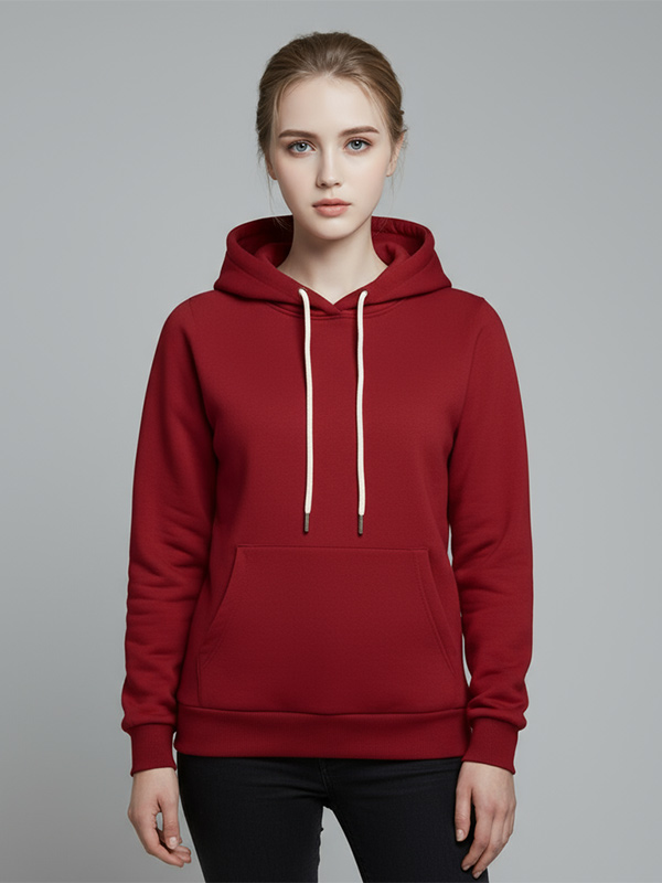 Изготовленный на заказ пуловер обычного дизайна, женский однотонный свитер с капюшоном