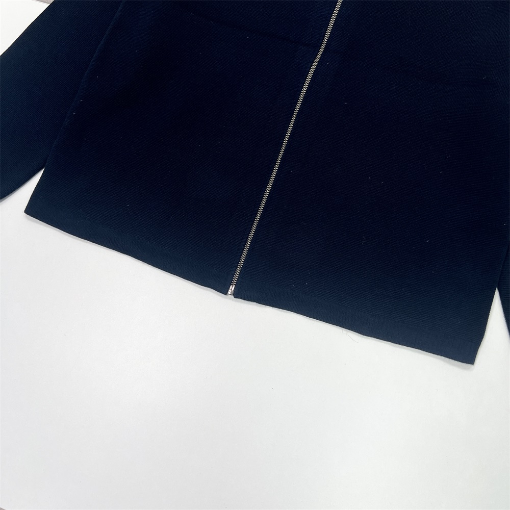 Мужская вязаная однотонная куртка на молнии, сшитая на заказ