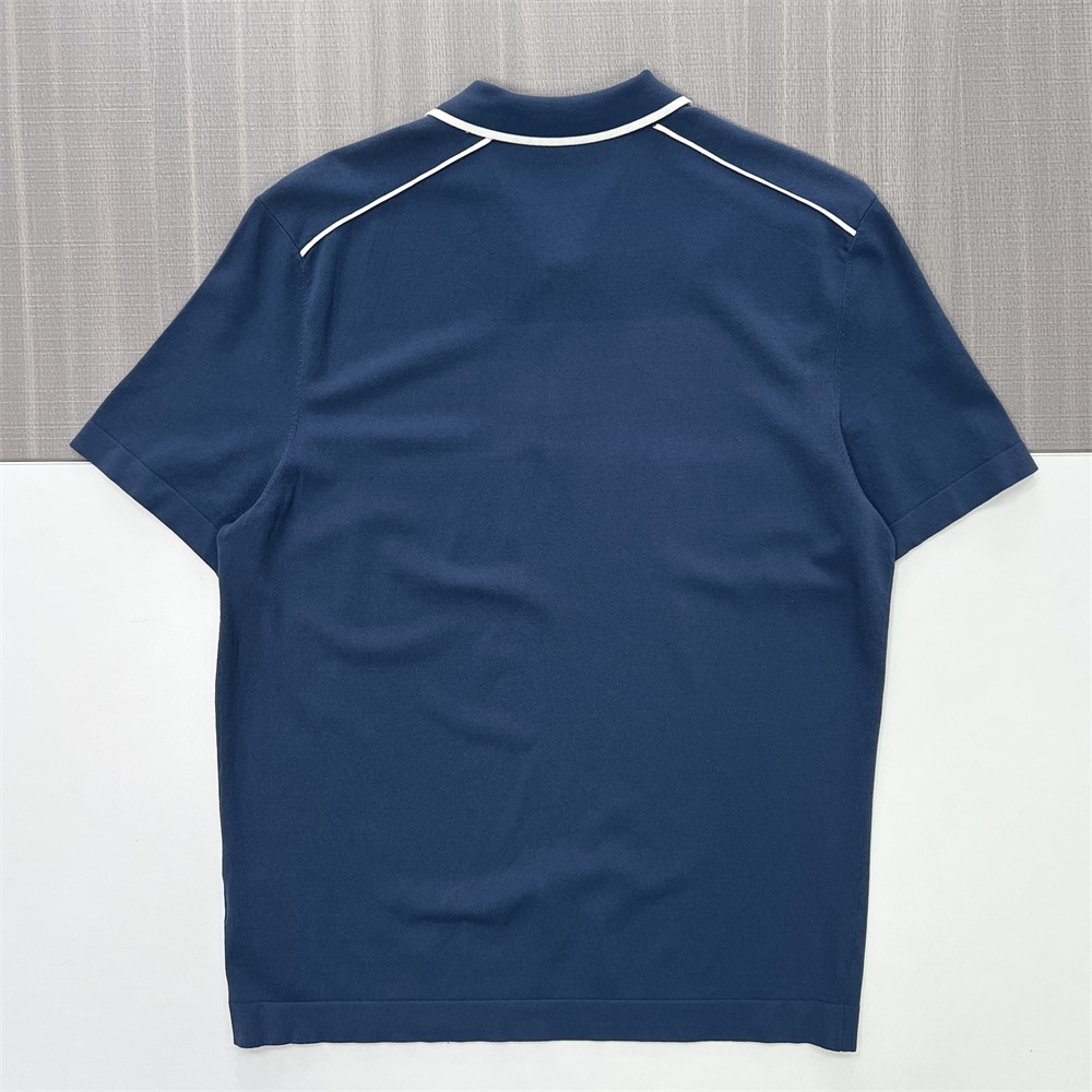 Футболка-поло с контрастной отделкой на заказ: Короткий рукав, пуговицы, Классический дизайн