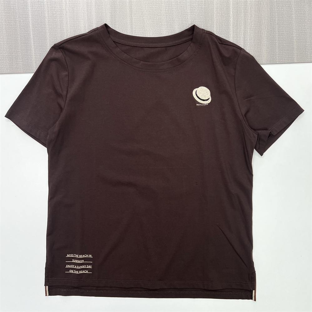 Настраиваемая пляжная шляпа, трикотажная футболка с графическим рисунком: Круглый вырез, короткий рукав, Повседневный дизайн