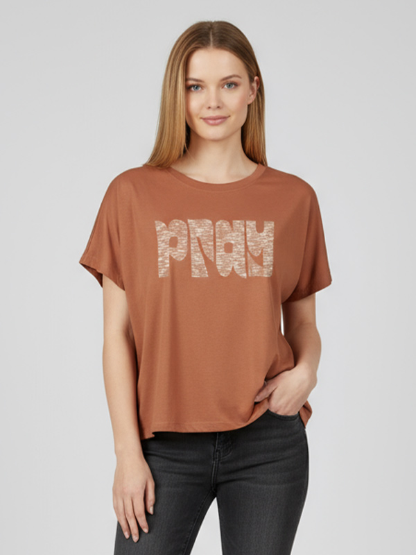 Трикотажная футболка с графическим принтом на заказ: Круглый вырез, короткий рукав, дизайн оверсайз