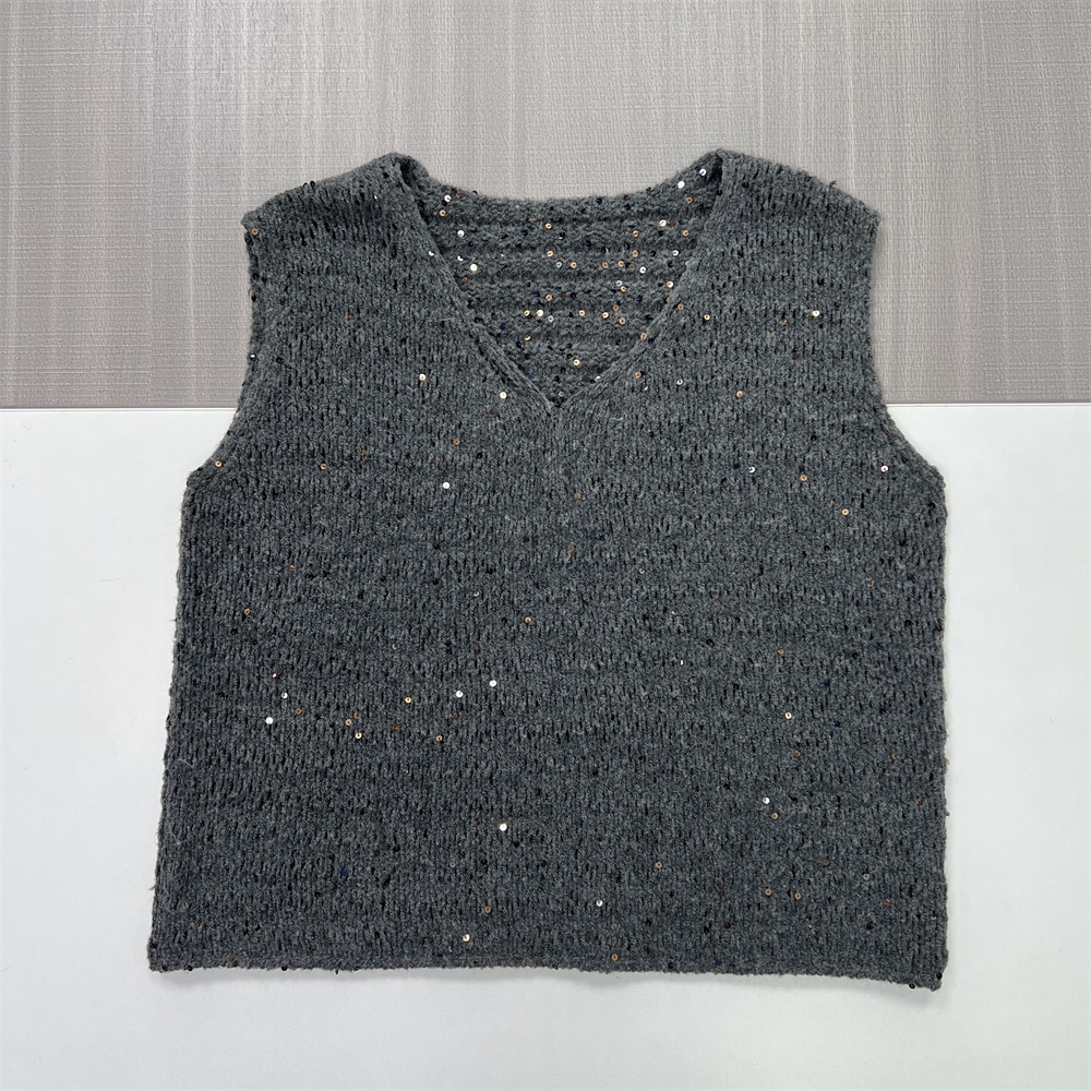 Кашемировый жилет на заказ с V-образным вырезом, однотонные шерстяные вязаные жилеты, Повседневная короткая верхняя одежда