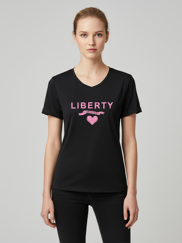 Трикотажный топ с индивидуальным воротником: Открытый V-образный вырез, короткий рукав, Минималистичный дизайн