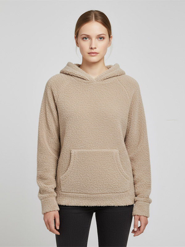 Вязаная толстовка Тедди на заказ: Бежевая, большого размера, незаменимая одежда для отдыха