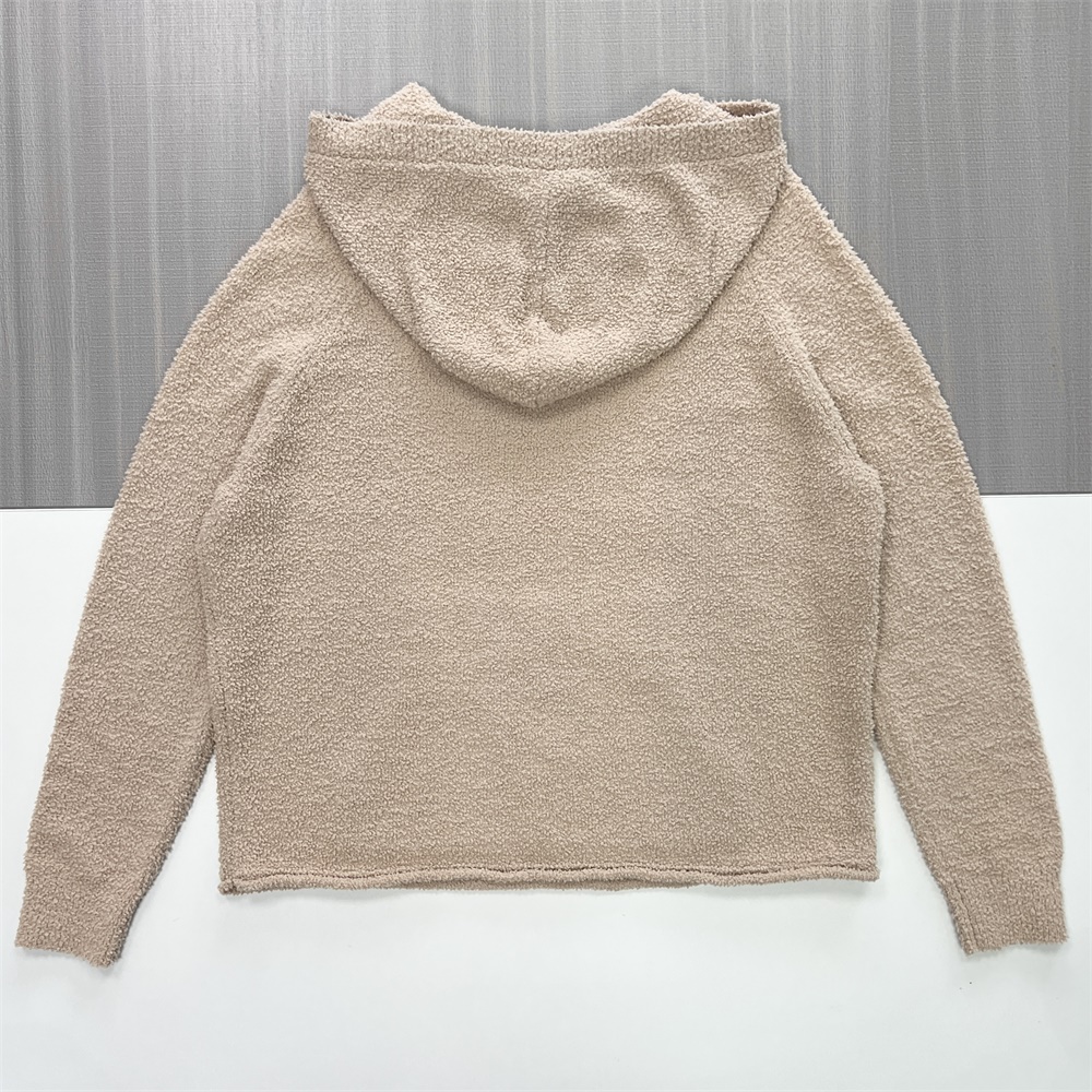 Вязаная толстовка Тедди на заказ: Бежевая, большого размера, незаменимая одежда для отдыха