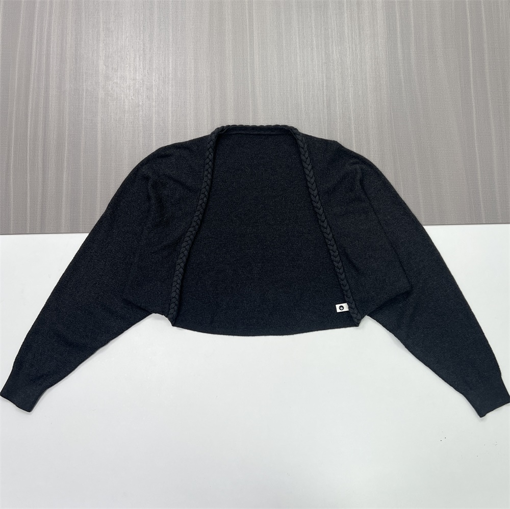 Женский комплект серого трикотажного платья на заказ: Макси без рукавов + укороченный кардиган, элегантный дизайн из 2 частей