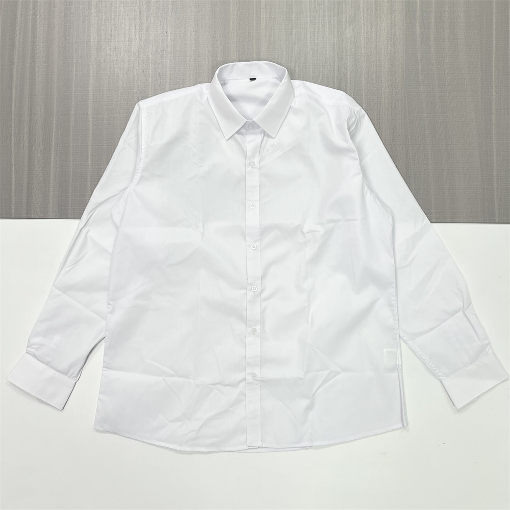 Мужская белая текстурированная рубашка с длинным рукавом: Минималистичный, универсальный официально-повседневный дизайн