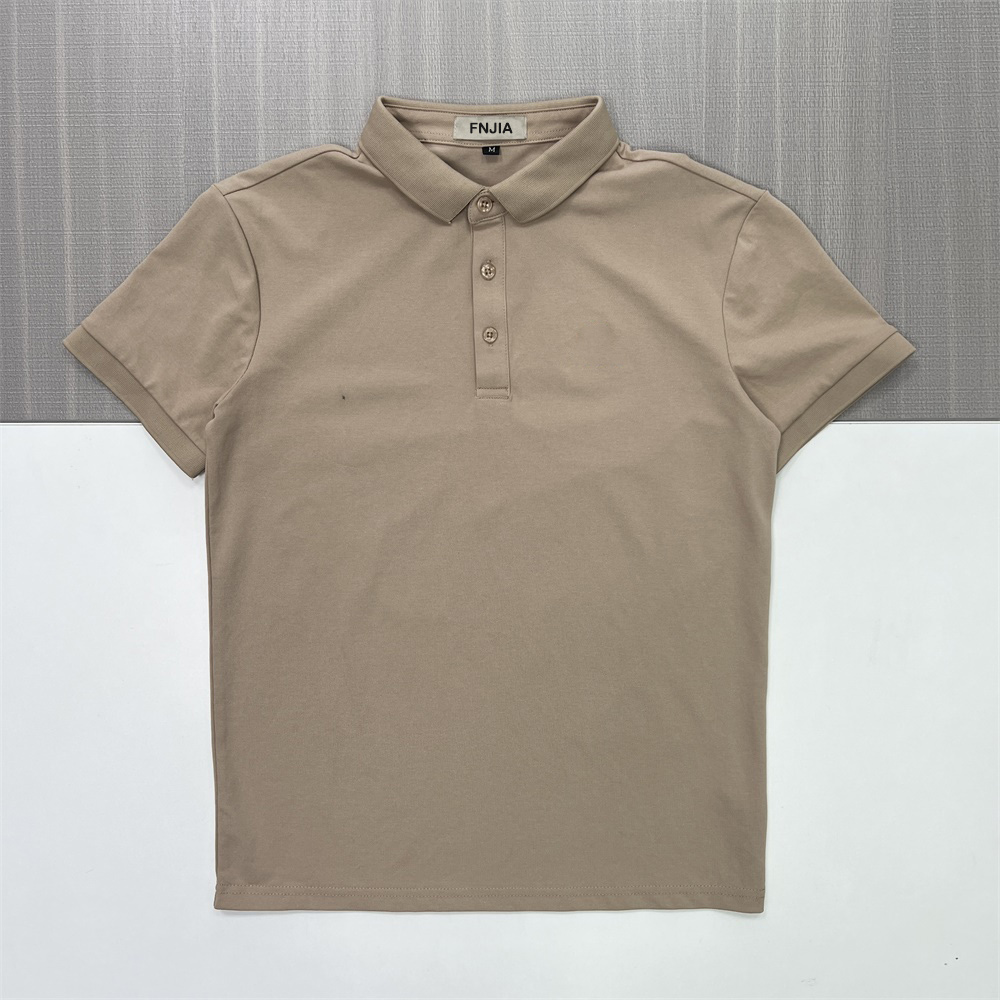 Мужская бежевая рубашка поло: Классический дизайн, мягкая текстура, Универсальная повседневная одежда