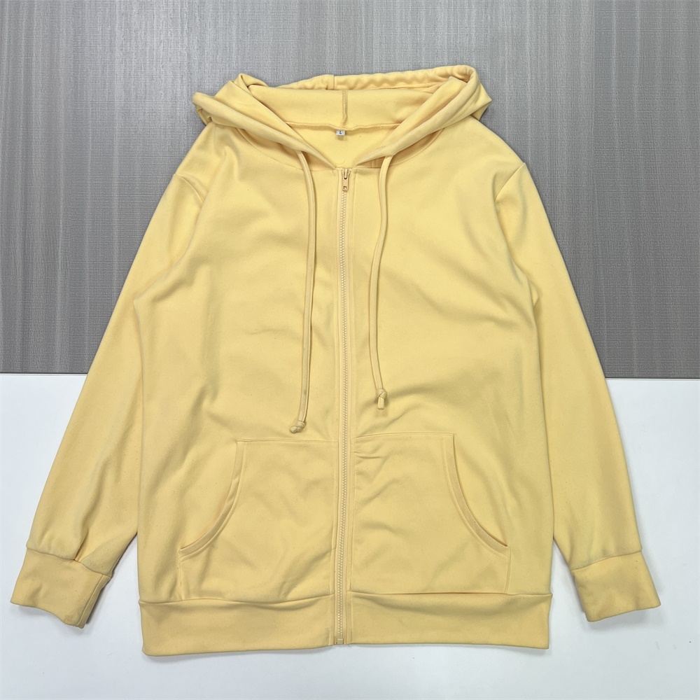 Мужская желтая толстовка с капюшоном на молнии: Классический дизайн, карман-кенгуру, Повседневная одежда