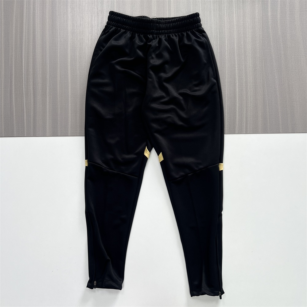 Мужской черно-золотой спортивный костюм: Куртка + брюки, дизайн в стиле Колор-блок, Повседневная одежда