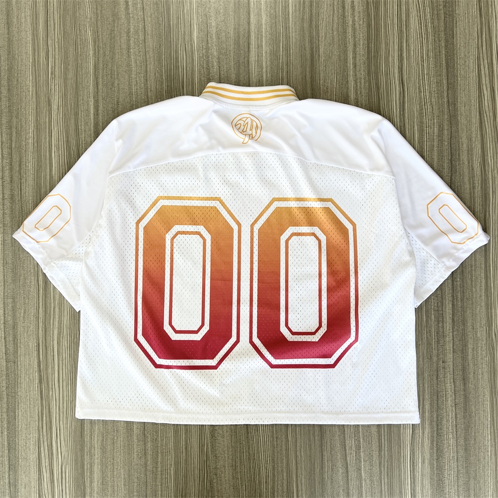 Белая спортивная майка Daffy Duck: Градиентный принт № 00, оверсайз