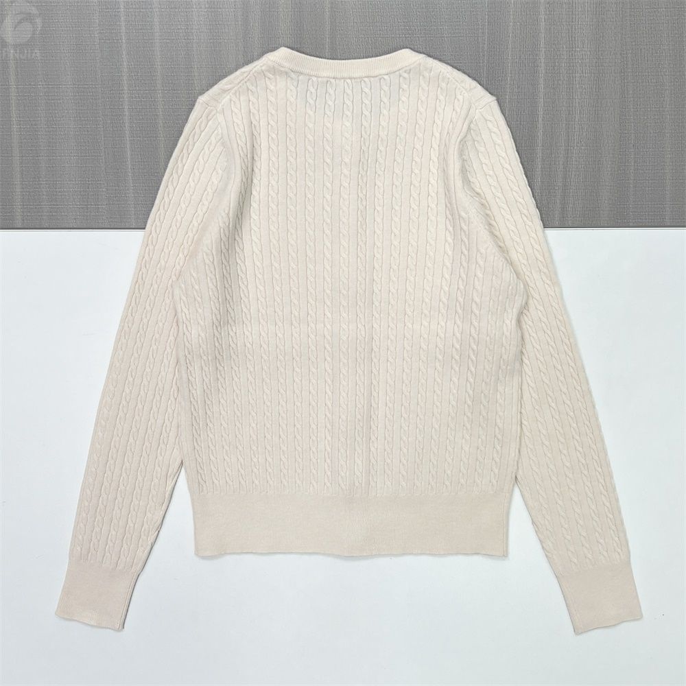 Женский кардиган кремовой вязки на пуговицах - FNJIA Custom Apparel Service-LYF2500002