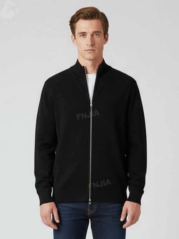 Мужской вязаный жакет-кардиган FNJIA, сшитый на заказ-FNJ2500160