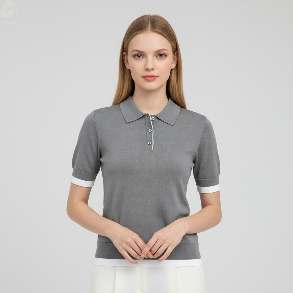 женщин'летом с Поло-трикотажный кардиган - изготовленный на заказ материал &амп; узор службы-FNJ2500104