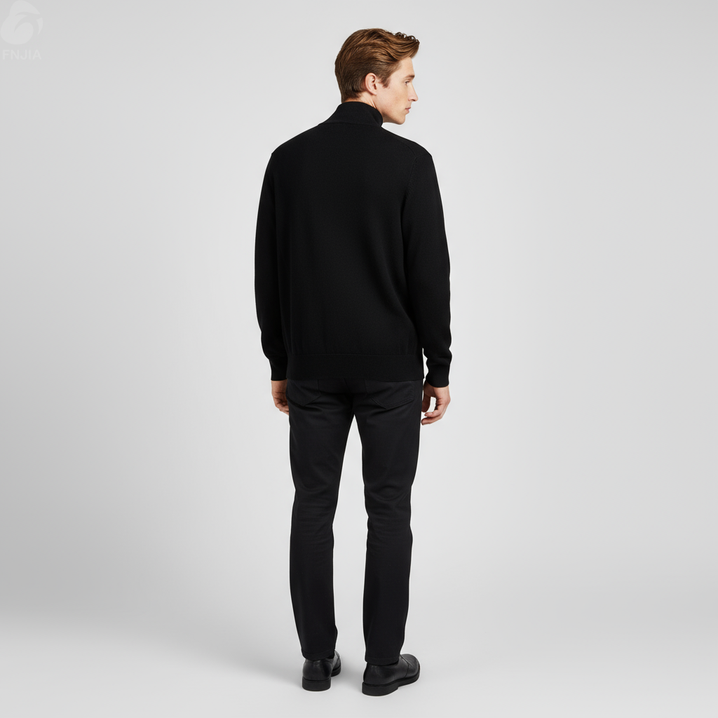 Мужской вязаный жакет-кардиган FNJIA, сшитый на заказ-FNJ2500160