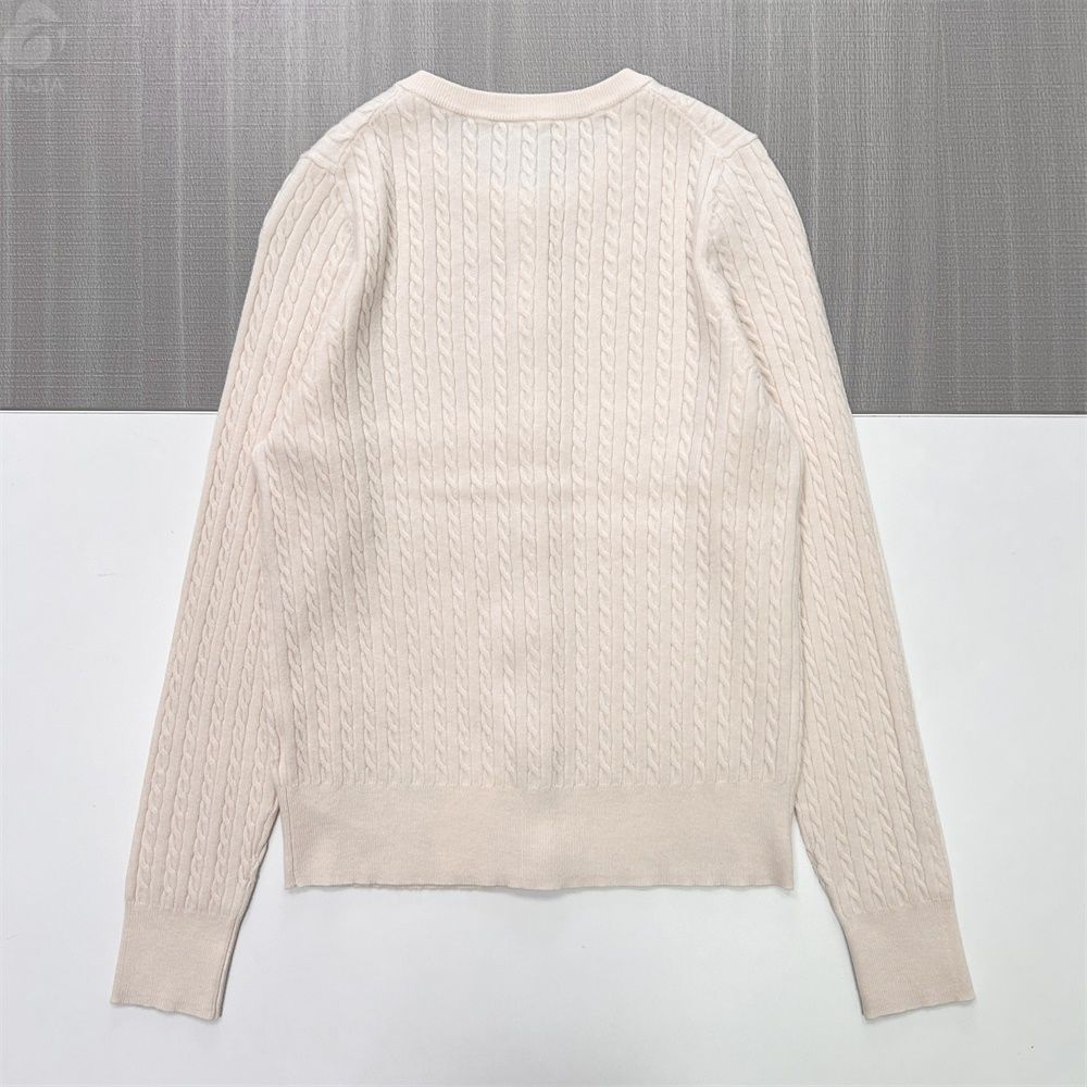 Женский бежевый кардиган с круглым вырезом из плотной вязки - классическая текстурированная одежда на заказ