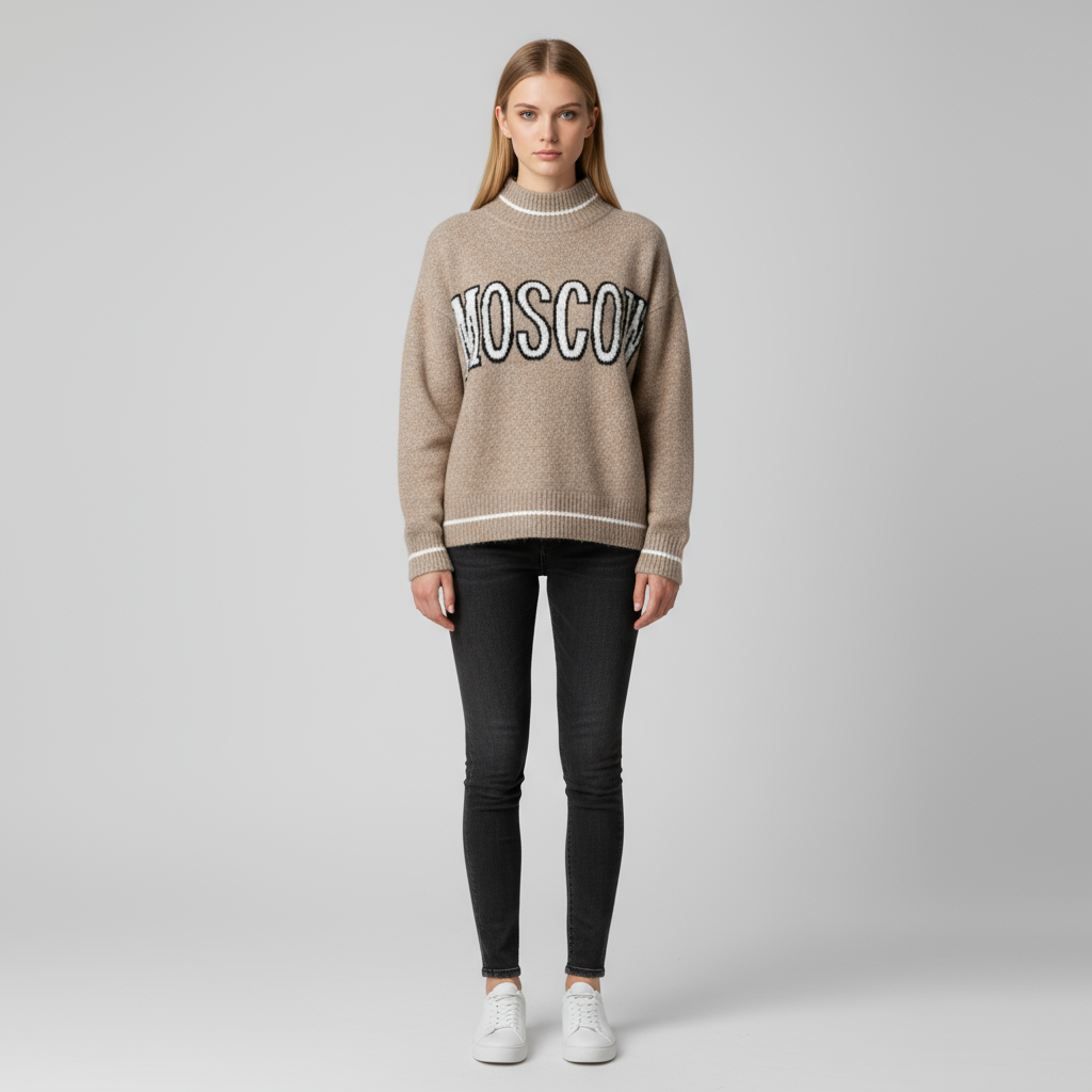 Жаккардовый свитер FNJIA на заказ для женщин на зиму