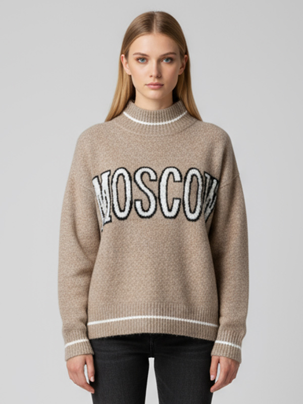 Жаккардовый свитер FNJIA на заказ для женщин на зиму