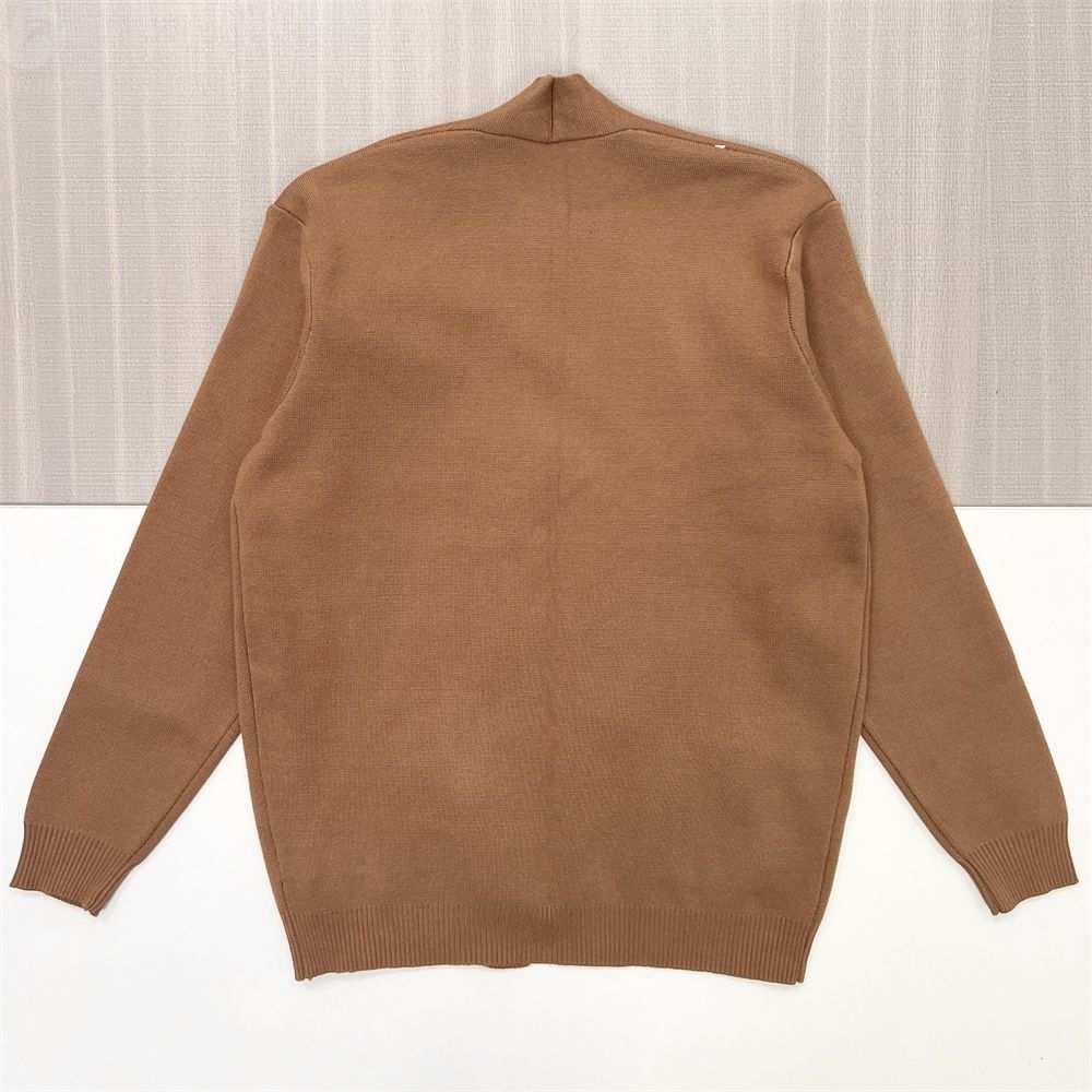 Женский вязаный кардиган Camel Oversize с V-образным вырезом и карманами - повседневная одежда в стиле минимализма на заказ