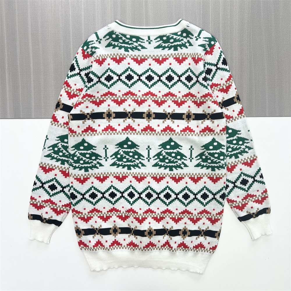 Женский вязаный кардиган Christmas Fair Isle с рисунком дерева (красный и зеленый)